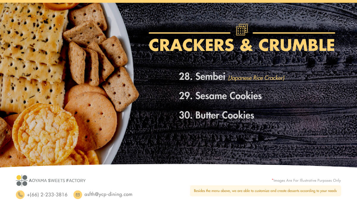 Crackers & Crumble Menu